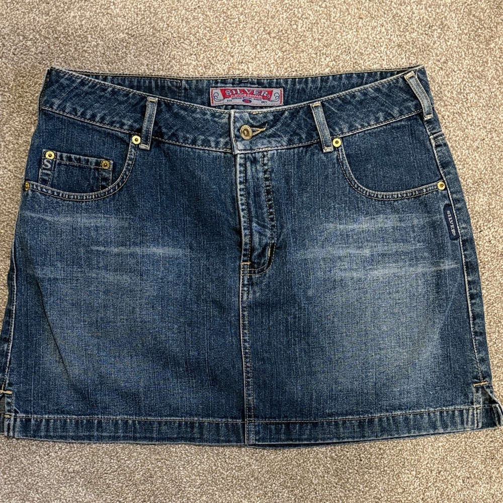 Silver brand Dark Blue Mini Skirt